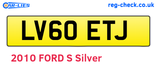 LV60ETJ are the vehicle registration plates.