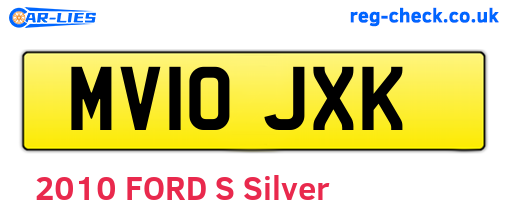 MV10JXK are the vehicle registration plates.