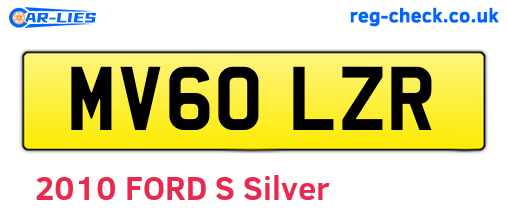 MV60LZR are the vehicle registration plates.