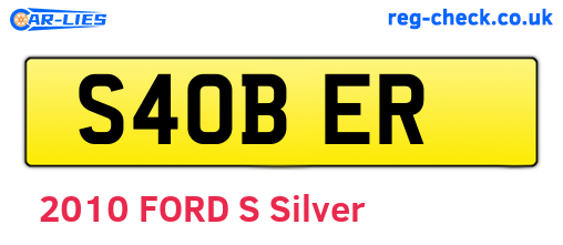 S40BER are the vehicle registration plates.