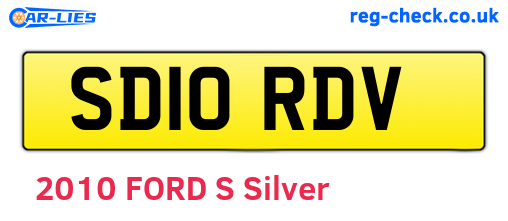 SD10RDV are the vehicle registration plates.