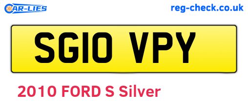 SG10VPY are the vehicle registration plates.