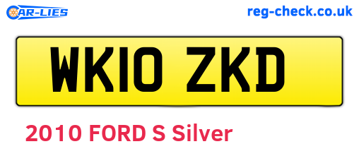 WK10ZKD are the vehicle registration plates.
