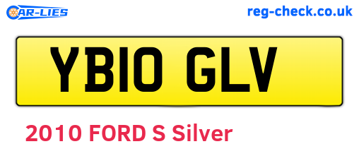 YB10GLV are the vehicle registration plates.