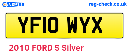 YF10WYX are the vehicle registration plates.