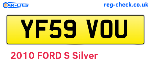 YF59VOU are the vehicle registration plates.