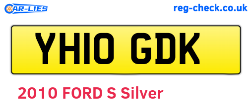 YH10GDK are the vehicle registration plates.