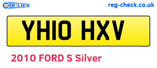 YH10HXV are the vehicle registration plates.