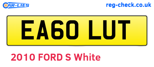EA60LUT are the vehicle registration plates.