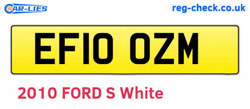 EF10OZM are the vehicle registration plates.