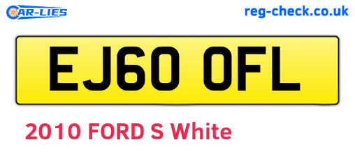 EJ60OFL are the vehicle registration plates.