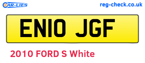 EN10JGF are the vehicle registration plates.