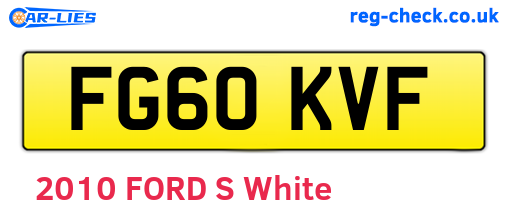 FG60KVF are the vehicle registration plates.