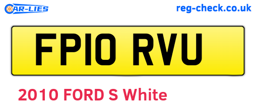 FP10RVU are the vehicle registration plates.