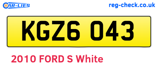 KGZ6043 are the vehicle registration plates.