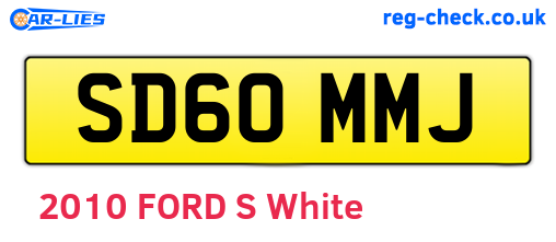 SD60MMJ are the vehicle registration plates.
