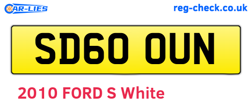SD60OUN are the vehicle registration plates.