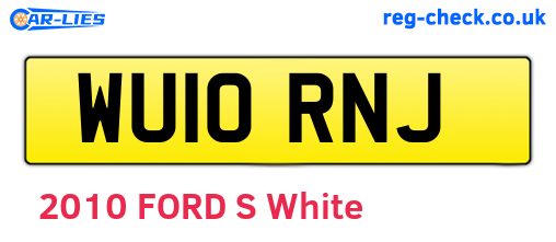 WU10RNJ are the vehicle registration plates.