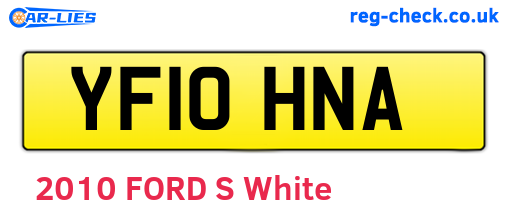YF10HNA are the vehicle registration plates.