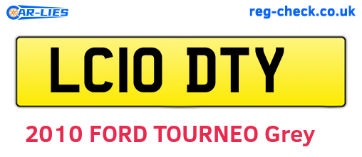 LC10DTY are the vehicle registration plates.