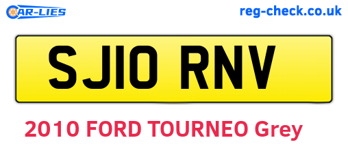 SJ10RNV are the vehicle registration plates.