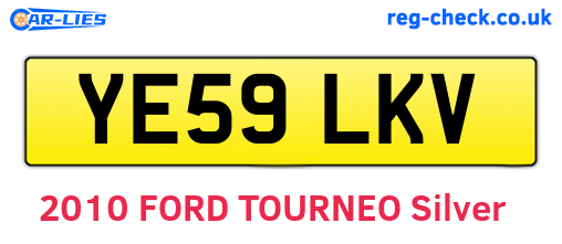 YE59LKV are the vehicle registration plates.