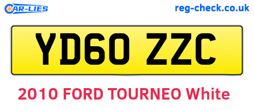 YD60ZZC are the vehicle registration plates.