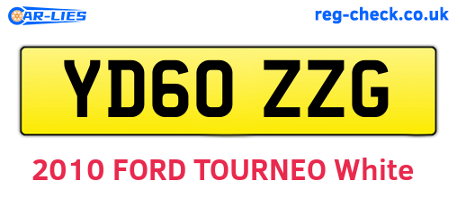 YD60ZZG are the vehicle registration plates.