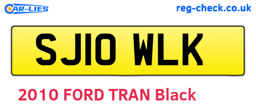 SJ10WLK are the vehicle registration plates.