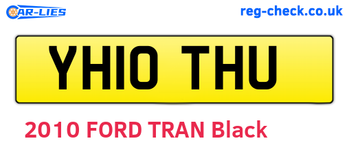YH10THU are the vehicle registration plates.