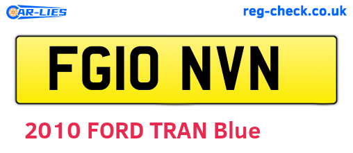 FG10NVN are the vehicle registration plates.