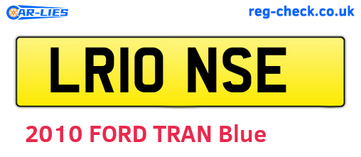 LR10NSE are the vehicle registration plates.