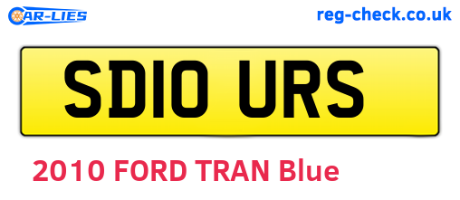 SD10URS are the vehicle registration plates.