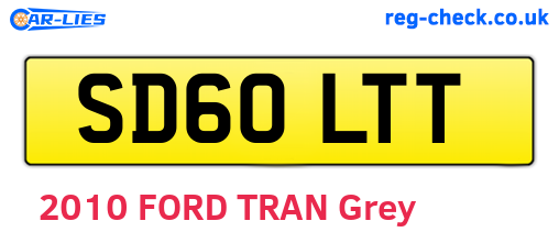 SD60LTT are the vehicle registration plates.