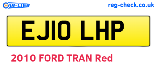 EJ10LHP are the vehicle registration plates.