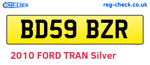 BD59BZR are the vehicle registration plates.