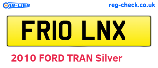 FR10LNX are the vehicle registration plates.