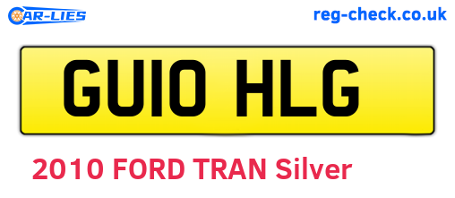 GU10HLG are the vehicle registration plates.