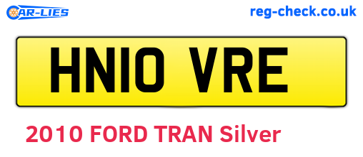 HN10VRE are the vehicle registration plates.