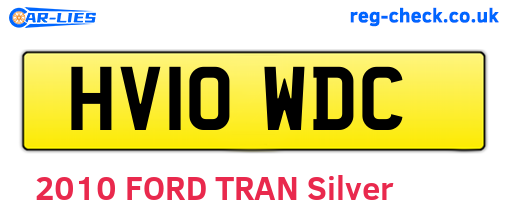 HV10WDC are the vehicle registration plates.