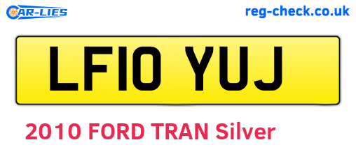 LF10YUJ are the vehicle registration plates.