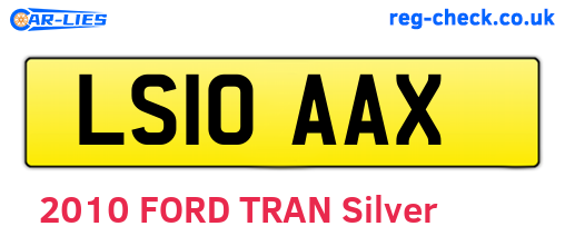 LS10AAX are the vehicle registration plates.