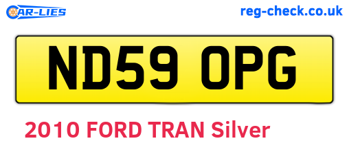 ND59OPG are the vehicle registration plates.
