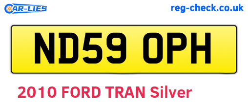 ND59OPH are the vehicle registration plates.