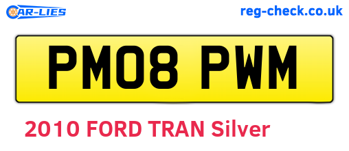 PM08PWM are the vehicle registration plates.
