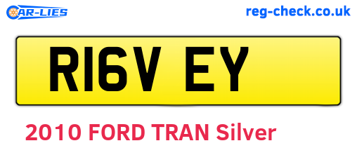 R16VEY are the vehicle registration plates.
