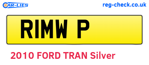 R1MWP are the vehicle registration plates.