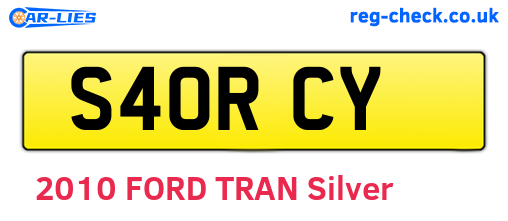 S40RCY are the vehicle registration plates.