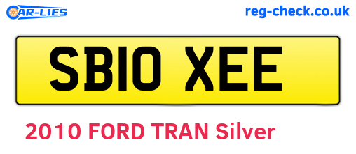 SB10XEE are the vehicle registration plates.