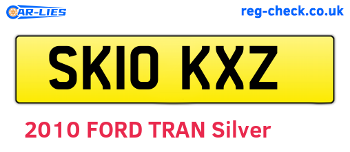 SK10KXZ are the vehicle registration plates.